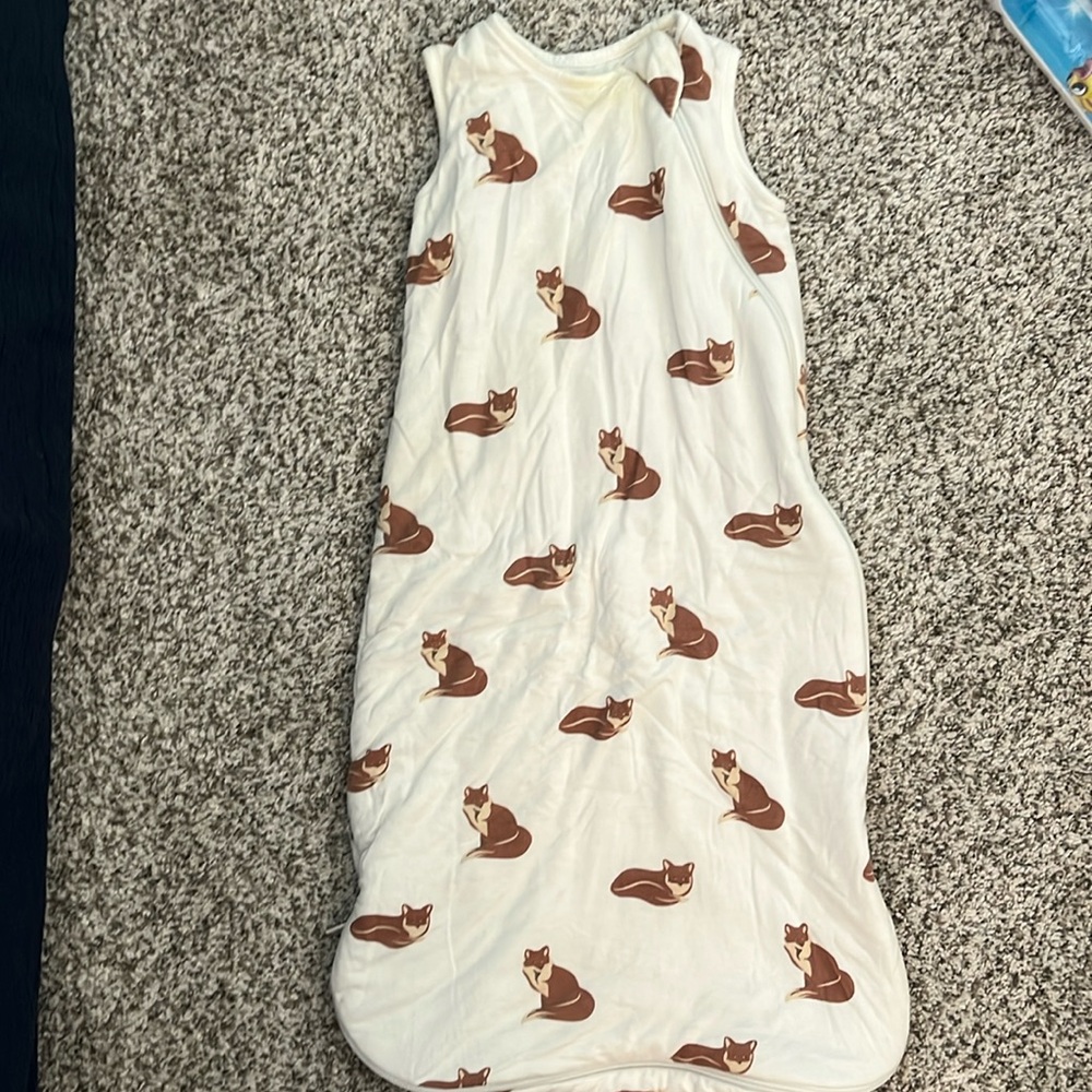 Kyte Baby 0-6m sleep sack/sleep bag 1.0 Tog, fox design. Good condition!